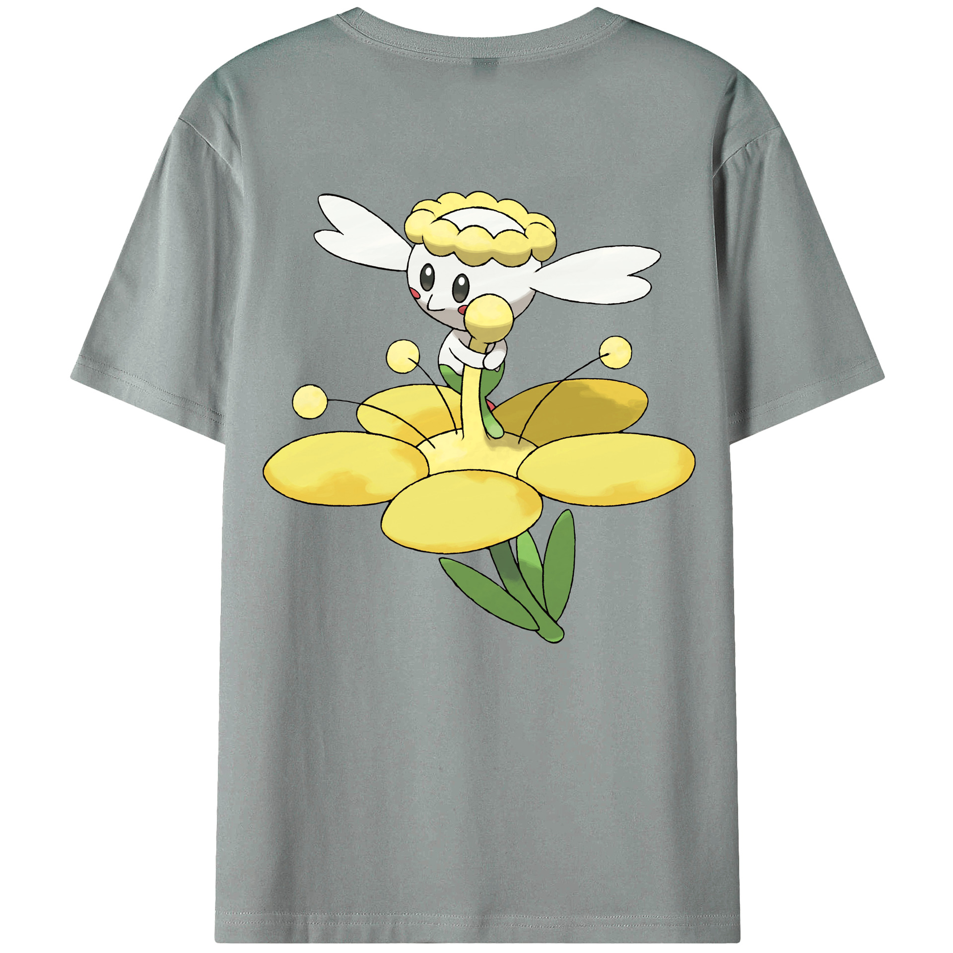 （画像用） ポケットモンスター Pokémon 綿100％ メンズ半袖Tシャツ（バックプリント） 通気性